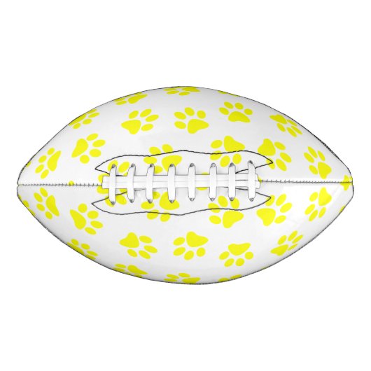 Patroon van poten, hondenpoten, gele poten american football (Voorkant)