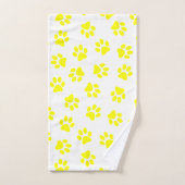 Patroon van poten, hondenpoten, gele poten bad handdoek (Handdoek)