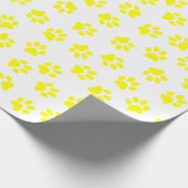 Patroon van poten, hondenpoten, gele poten cadeaupapier (Hoek)