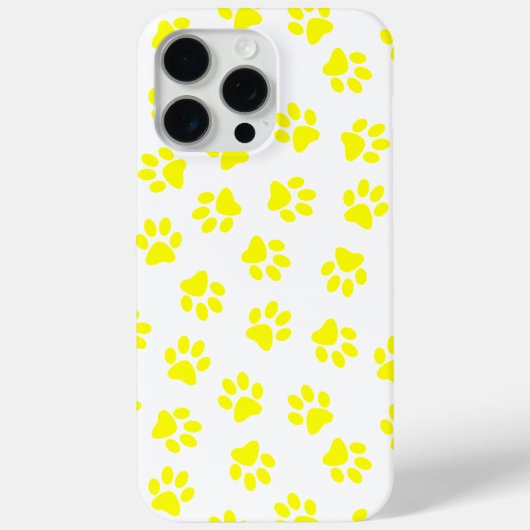 Patroon van poten, hondenpoten, gele poten Case-Mate iPhone case (Achterkant)