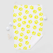 Patroon van poten, hondenpoten, gele poten golfhanddoek (Insitu)
