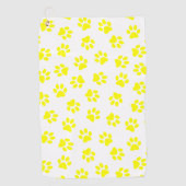 Patroon van poten, hondenpoten, gele poten golfhanddoek (Voorkant)