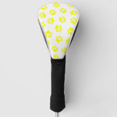 Patroon van poten, hondenpoten, gele poten golfheadcover (Voorkant)