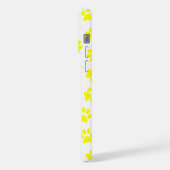 Patroon van poten, hondenpoten, gele poten iPhone hoesje (Linkerkant)