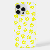 Patroon van poten, hondenpoten, gele poten iPhone hoesje (Achterkant)