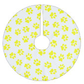 Patroon van poten, hondenpoten, gele poten kerstboom rok (Voorkant)