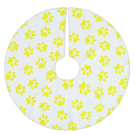 Patroon van poten, hondenpoten, gele poten kerstboom rok