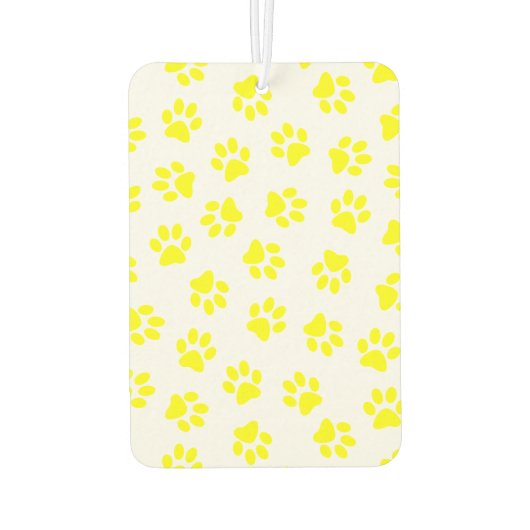 Patroon van poten, hondenpoten, gele poten luchtverfrisser (Achterkant)