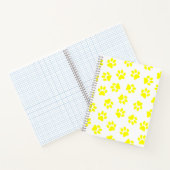 Patroon van poten, hondenpoten, gele poten notitieboek (Binnen)