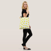 Patroon van poten, hondenpoten, gele poten tote bag (Op model)