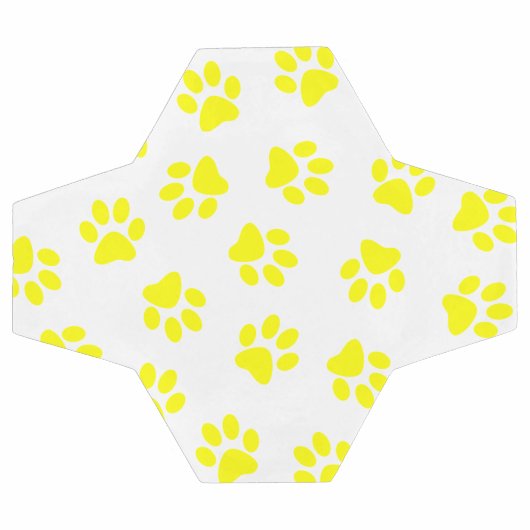 Patroon van poten, hondenpoten, gele poten voetbal (Enkel)