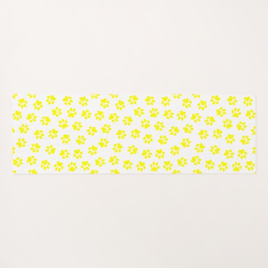 Patroon van poten, hondenpoten, gele poten yogamat (Achterkant (horizontaal))