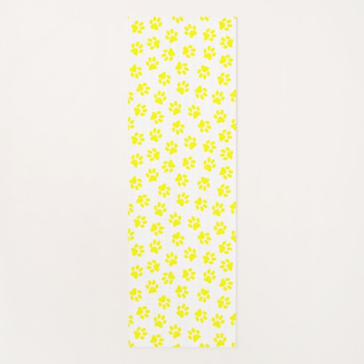 Patroon van poten, hondenpoten, gele poten yogamat (Voorkant)