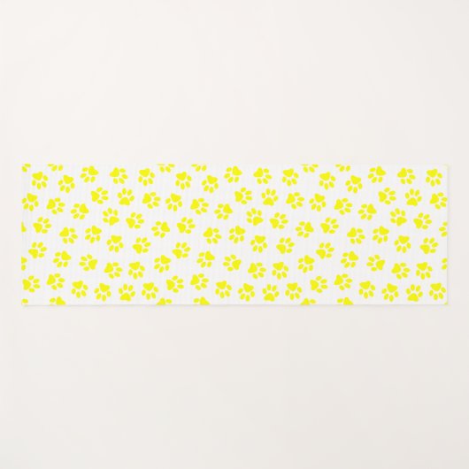 Patroon van poten, hondenpoten, gele poten yogamat (Voorkant (horizontaal))