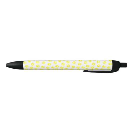 Patroon van poten, hondenpoten, gele poten zwarte inkt pen (Bodem)