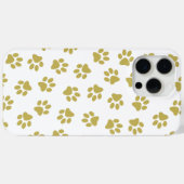 Patroon van poten, hondenpoten, gouden poten Case-Mate iPhone case (Achterkant (horizontaal))