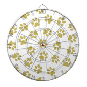 Patroon van poten, hondenpoten, gouden poten dartbord (Voorkant)