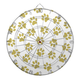 Patroon van poten, hondenpoten, gouden poten dartbord