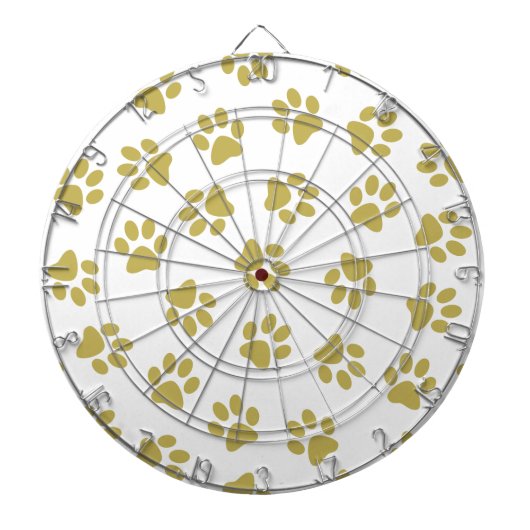 Patroon van poten, hondenpoten, gouden poten dartbord (Voorkant)