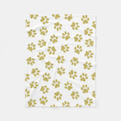 Patroon van poten, hondenpoten, gouden poten fleece deken (Voorkant)