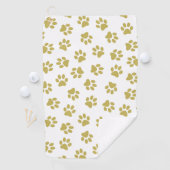 Patroon van poten, hondenpoten, gouden poten golfhanddoek (Insitu)