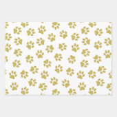 Patroon van poten, hondenpoten, gouden poten inpakpapier vel (Voorkant 3)