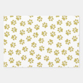 Patroon van poten, hondenpoten, gouden poten inpakpapier vel (Voorkant)