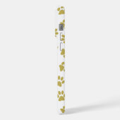 Patroon van poten, hondenpoten, gouden poten iPhone hoesje (Linkerkant)