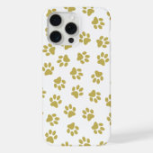 Patroon van poten, hondenpoten, gouden poten iPhone hoesje (Achterkant)