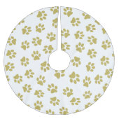 Patroon van poten, hondenpoten, gouden poten kerstboom rok (Voorkant)