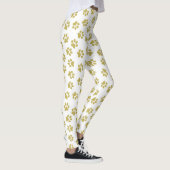 Patroon van poten, hondenpoten, gouden poten leggings (Rechts)