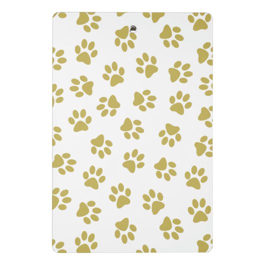 Patroon van poten, hondenpoten, gouden poten mini klembord (Achterkant)