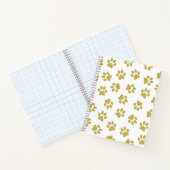 Patroon van poten, hondenpoten, gouden poten notitieboek (Binnen)