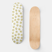 Patroon van poten, hondenpoten, gouden poten persoonlijk skateboard (Voorkant)