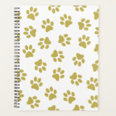 Patroon van poten, hondenpoten, gouden poten planner (Voorkant)