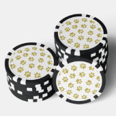 Patroon van poten, hondenpoten, gouden poten poker chips (Opstapeling)