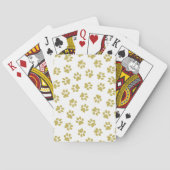 Patroon van poten, hondenpoten, gouden poten pokerkaarten (Achterkant)