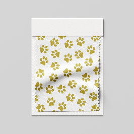 Patroon van poten, hondenpoten, gouden poten stof