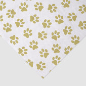 Patroon van poten, hondenpoten, gouden poten tissuepapier (Detail)