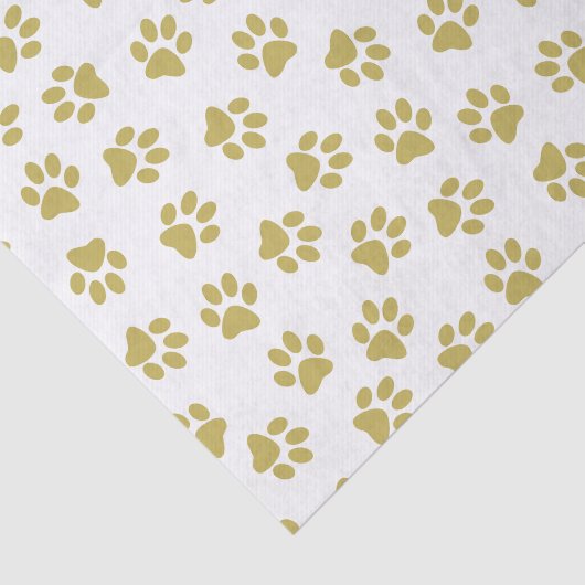 Patroon van poten, hondenpoten, gouden poten tissuepapier (Detail)