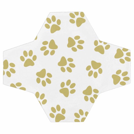 Patroon van poten, hondenpoten, gouden poten voetbal (Enkel)