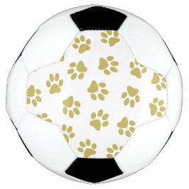 Patroon van poten, hondenpoten, gouden poten voetbal