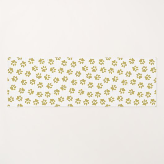 Patroon van poten, hondenpoten, gouden poten yogamat (Voorkant (horizontaal))