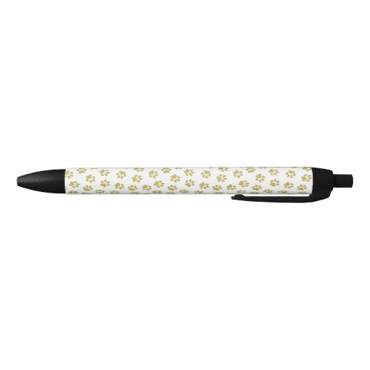 Patroon van poten, hondenpoten, gouden poten zwarte inkt pen (Bodem)