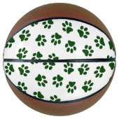 Patroon van poten, hondenpoten, groene poten basketbal (Voorkant)
