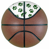 Patroon van poten, hondenpoten, groene poten basketbal (Rechts)