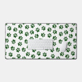 Patroon van poten, hondenpoten, groene poten bureaumat (Keyboard & Muis)