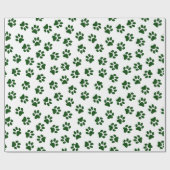 Patroon van poten, hondenpoten, groene poten cadeaupapier (Vlak)