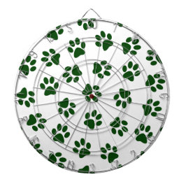 Patroon van poten, hondenpoten, groene poten dartbord