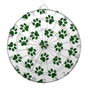 Patroon van poten, hondenpoten, groene poten dartbord